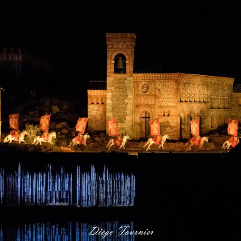 Caballeros en el escenario de El Sueño de Toledo