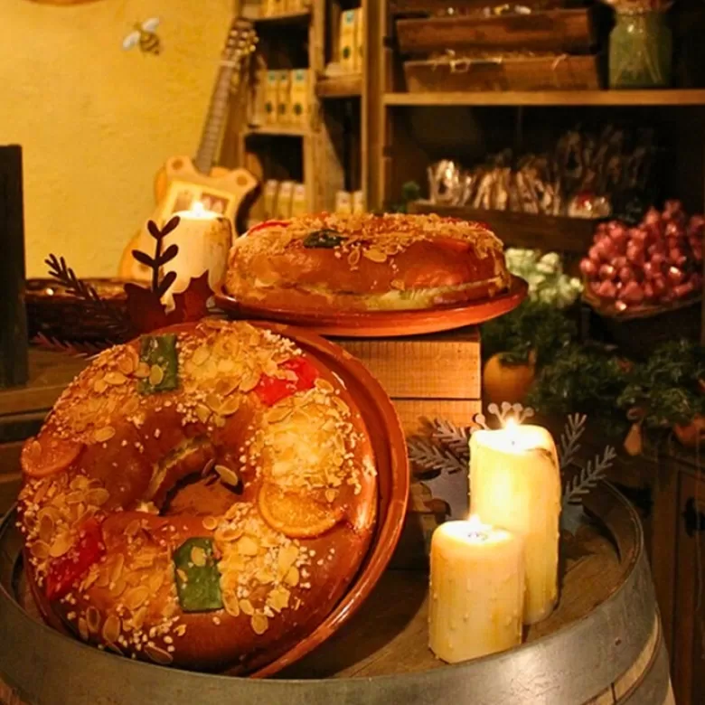 Roscón de Reyes en el mercadillo navideño