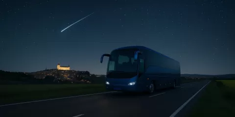 Autobús pasando delante de Toledo